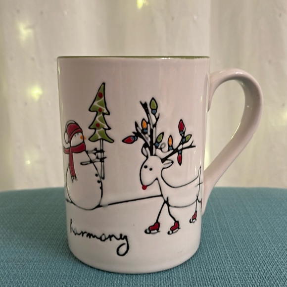 Tag Other - Tag Holiday Mug - Harmony- Snowman and Deer with Ice Skates